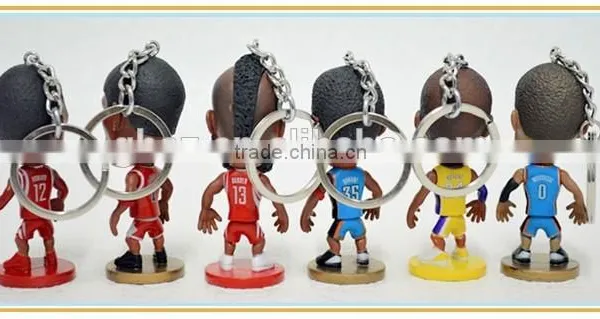 Guo Hao Custom NBA Figures Pvc Plastic Keychain for Decoration photo-3