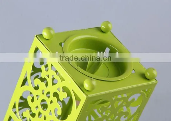 Home Decoration Candlestick/hollow Out Design Iron+Glass Candle Holder photo-6