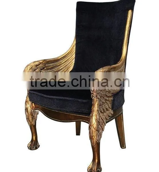 MD-2204-01 Antique Reproduction Single Chair With White Velvet photo-2