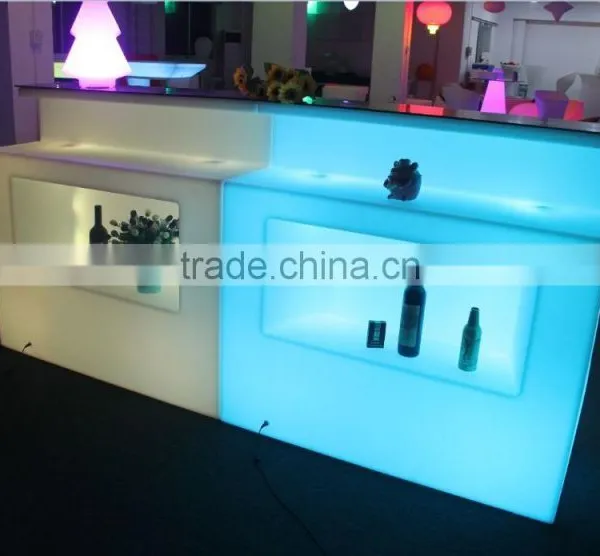 Waterproof Glowing PE Wine Table Led Bar Counter photo-4