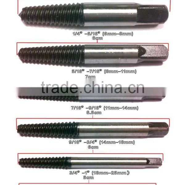 High Quality Professional 6PCS Coarse Thread Screw Extractor Set photo-2