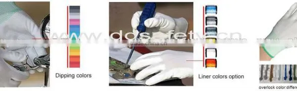 DDsafety Hot Sale PU Working Gloves White Nylon Working Gloves With White PU Safety Glove Working Gloves photo-2