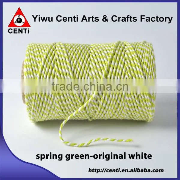 High Quality Double Colour Original Cotton Gift Packing Rope Bakers Twine photo-3