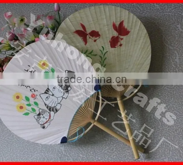 2014 the Best Fashion and Beautiful Paper Round Fan photo-2