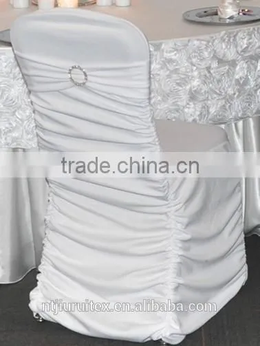 Spandex Pleated White Chair Cover for Wedding,party,hotel Use for Wholesale Price photo-2