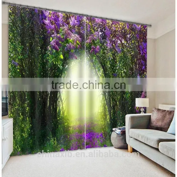 3D fabric customized photo printed curtian simple design blackout bedroom living room curtains