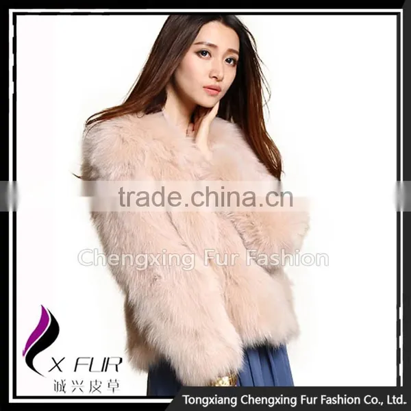 CX-G-A-225B Luxury Winter Patchwork Women Fox Fur Coat photo-5