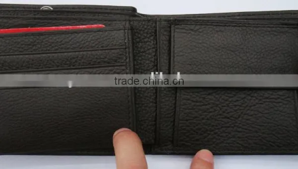 Fashion Black Brown Napa Genuine Leather Purse Money Wallet for Men photo-2