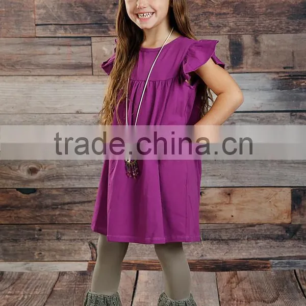 Dress Set of Sleeveless Solid Color Dress With Ruffle Pant Kids Clothing photo-5