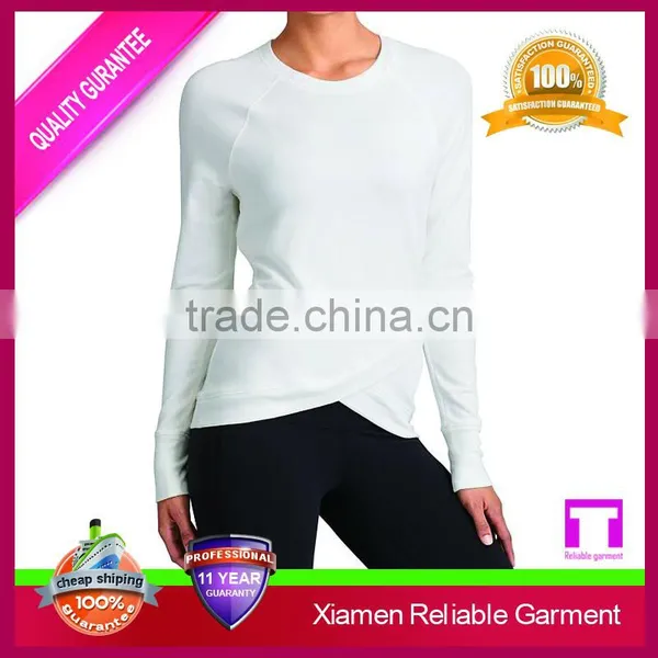Blank Raglan Long Sleeve Wholesale Woman Gym Sport t Shirt photo-2