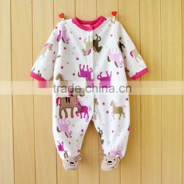 Newborn Baby Spring and Autumn Fleece Long-sleeved Harness Jumpsuit Pure Cotton Clothes photo-2
