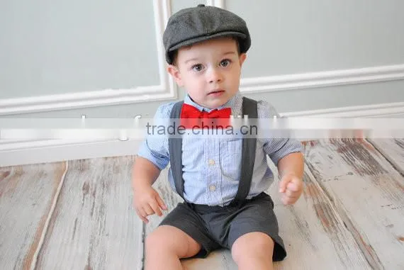 Suspender Shorts Vintage Adjustable Baby Boy Clothes Wholesale Children's Boutique Clothing photo-3