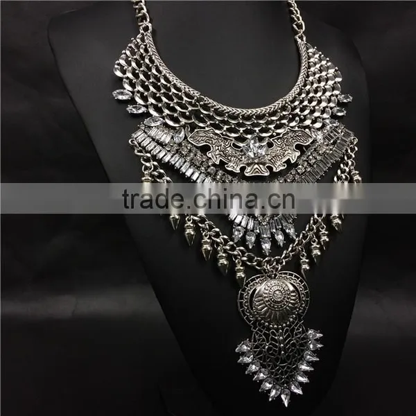 Express Chinese Imports Wholesale Imitation Silver Chain Statement Necklace Jewelry Accessories Jewellry for Women photo-4