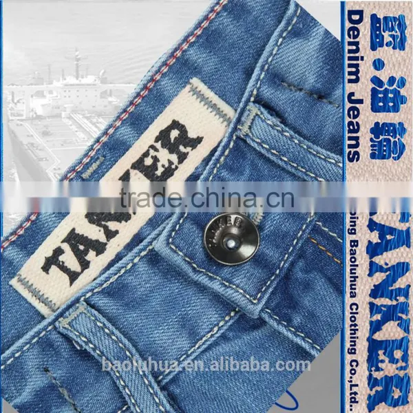 S1112K Medium Indigo Girls Kids Boys Handcraft Pants Trousers Wrinkle Slim Jeans photo-6