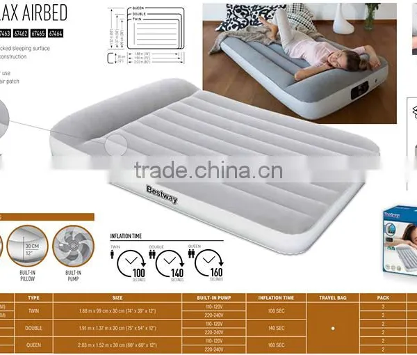 Bestway Gray Single Flocking Mattress photo-2