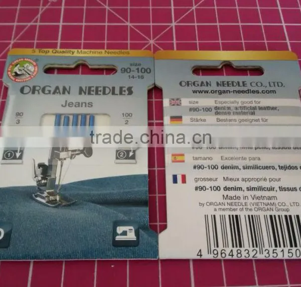 ORGAN DOMESTIC SEWING MACHINE NEEDLES 130/705H JEANS MIX SIZE FOR DENIM ARTIFICIAL LEATER DENSE MATERIAL photo-2