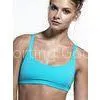 Blue Womens Yoga Clothes Bra Tops and Pants Breathable , All Sizes