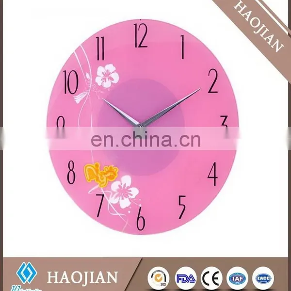 Sublimation Tempered Smooth Surface Glass Clock With Hands and Mechanism photo-6