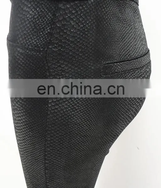 Sexy Picture Leather Leggings Women Stretch Pants Leather Leggings photo-5