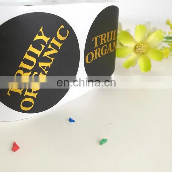 China Manufacture Custom Gold Stamping Sticker Colorful Printed Round Plastic Sticker photo-5