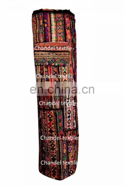 Indian Handmade Bag Cross Body Purse Banjara Style Yoga Bag Yoga Met Bag Ethnic Hand Embroidered Vintage Yoga Mat Bag Old Fabric photo-2