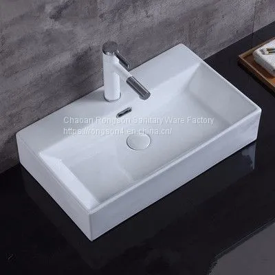 China Bathroom Ceramic Wall Mounted One Hole Small Size Hand White Corner Wash Basin Sink photo-2