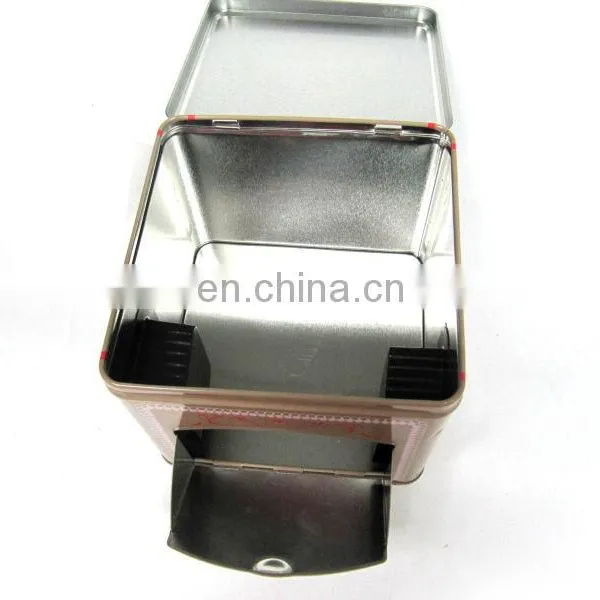 Square Shape Packing Tin for Coffee Tin Box With Door photo-4
