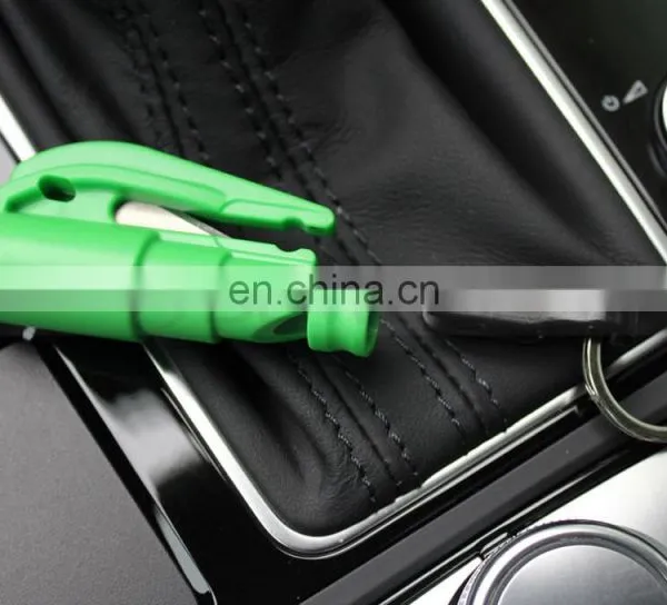 3 IN 1 Colors Keyring Whistle Seat Belt Cutter Emergency Hammer Car Window Breaker photo-6