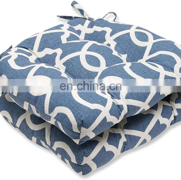 Pillow Perfect Lattice Damask Yacht Reversible Chair Pad photo-2