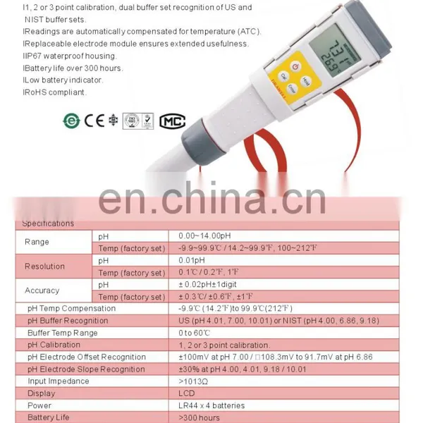EC/TDS/Temp Pocket Tester VisionPlus DW-EC330 photo-5