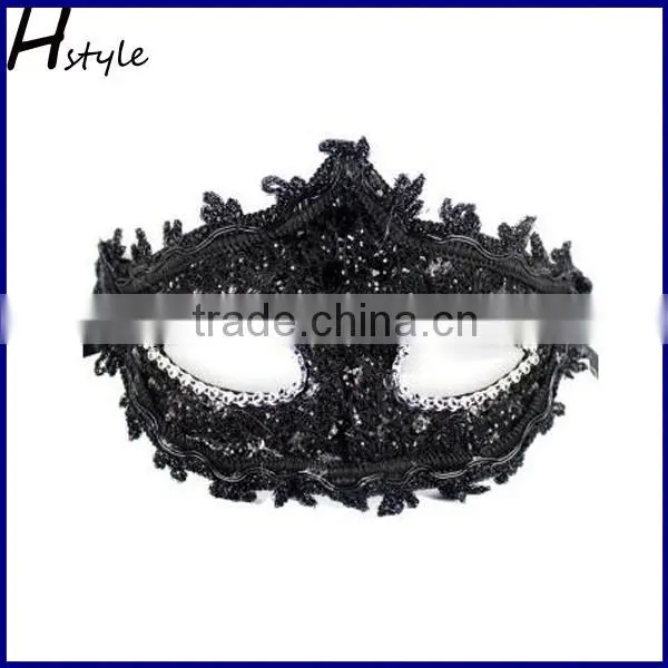 Flower Decor Fashion Feathered Lace Semi-transparent Masquerade Cosume Party Mask SC156 photo-4