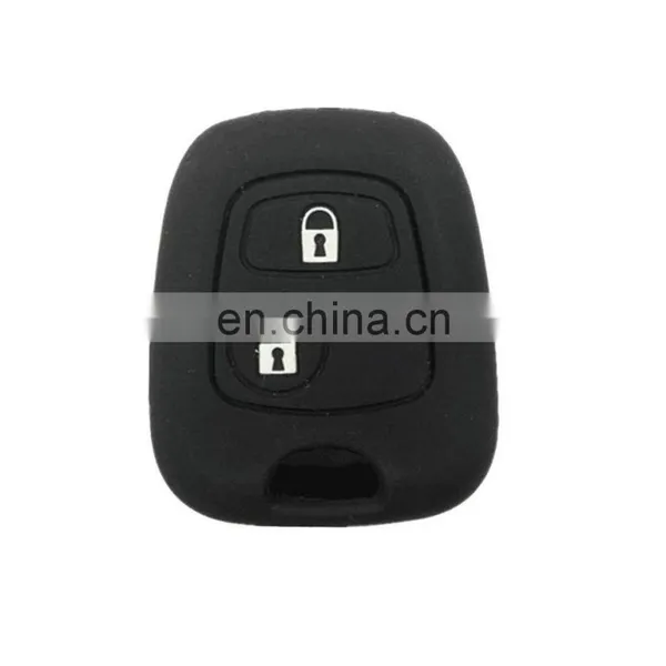 1Pc Silicone Key Case Cover For Peugeot 206 307 207 408 Black Blue Key Case Protector Protection Car Accessories photo-3