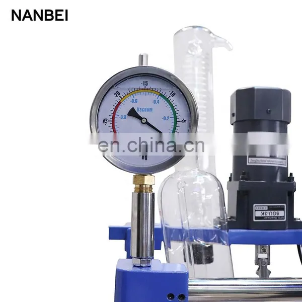 Plant Extracting Chemical Laboratory Distillation Stirring Mixing Jacketed Glass Reactor photo-5