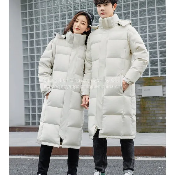 2023 Unisex Winter China Casual Custom Logo Design Fashion Stylish Big Long Puffer Cotton Custom Down Mens Jacket With Hood photo-2