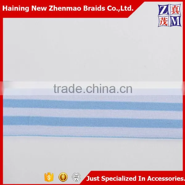 Blue and White Nylon Woven Elastic Webbing Tape photo-3