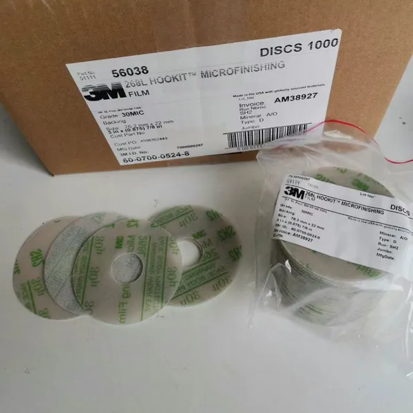 3M 268L Hookit Microfinishing Film Disc 30Mic Type D 76.2mm*22.2mm Abrasives Disc Hook & Loop Backing for Polishing photo-4