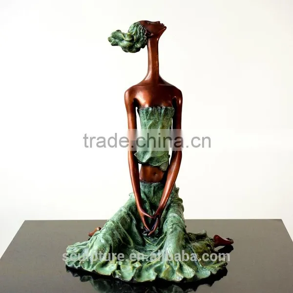 Bronze Statue Of Abstract Figure Women Elaborate Sculpture Small Home Decorative Sculpture photo-2