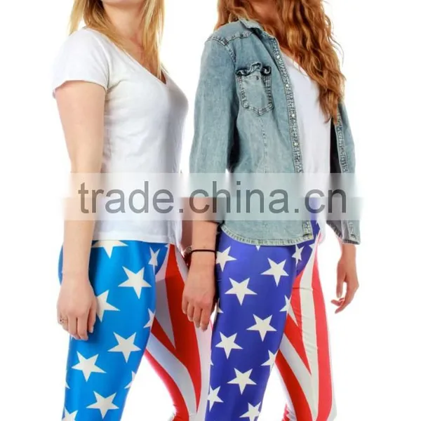 2015 Ladies Stretch Sexy Tight American Flag Print Legging for Women photo-5