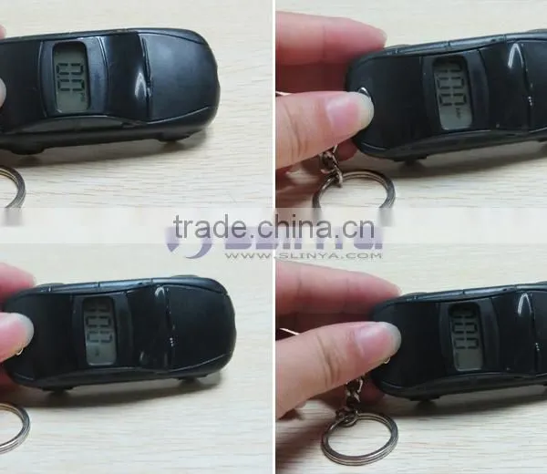 Car Style Keychain Digital LCD Compass Tyre Pressure Meter photo-2
