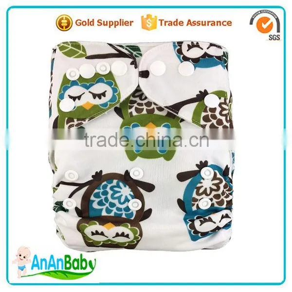 AnAnBaby Waterproof Cloth Nappy Double Row Snaps Nappies Cover photo-3