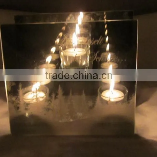 2015 Infinity Glass Candle Holders Reflections Promotion Wholesale