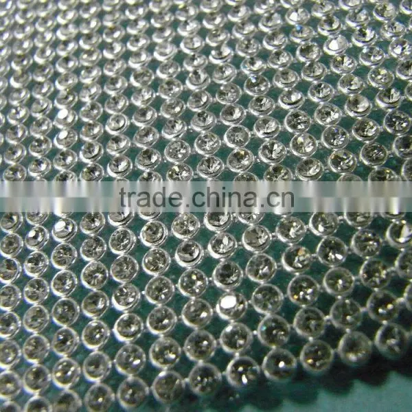 120X45cm ALUMINUM MESH RHINESTONE WITH GLUE BACK HOT FIX photo-4