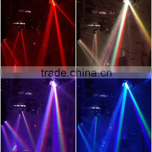 DMX512 10W 2-Head Quad RGBW Roller Led Scanner Stage Beam Light photo-6