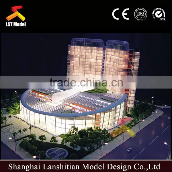 Construction Building Model With Lighting Control System.