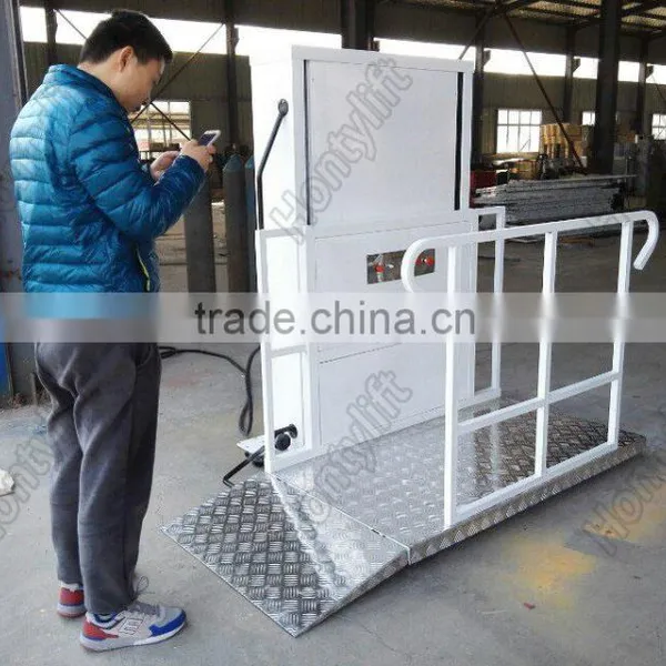 China Gold Manufacture Hydraulic Vertical Home Wheelchair Lift Platform Price photo-3