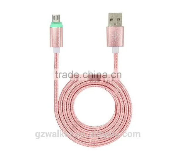 2016 New Premium High Quality Aluminum Nylon LED Light Charger Usb Data Cable for Iphone 6 6 Plus 6s 6s Plus Micro Wire Cable photo-2