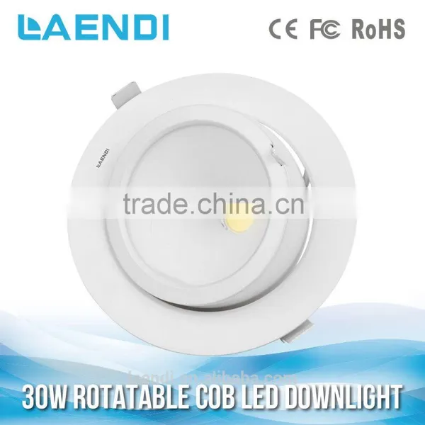 High CRI Warm White 2800k-3200k 30W Gimbal LED Downlight for Commercial Lighting photo-3