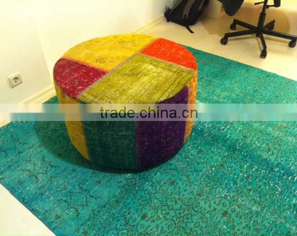 Patchwork Ottomans- Pouf Ottoman, Ottoman Stools