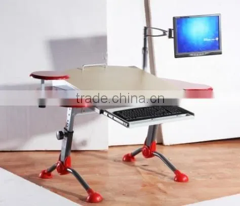 2015 Hot Sale Morden Steel and Wood Laptop Desk China Manufacturer Price photo-2