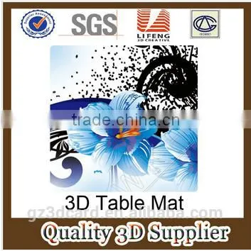 Lenticular Table Mat / Promotional 3D Print Lenticular Coaster Pad/good Quality 3D Table Mat photo-5